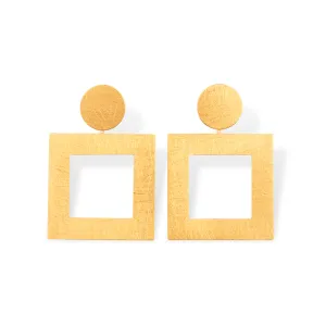 Textured Silver Gold Plated Earrings