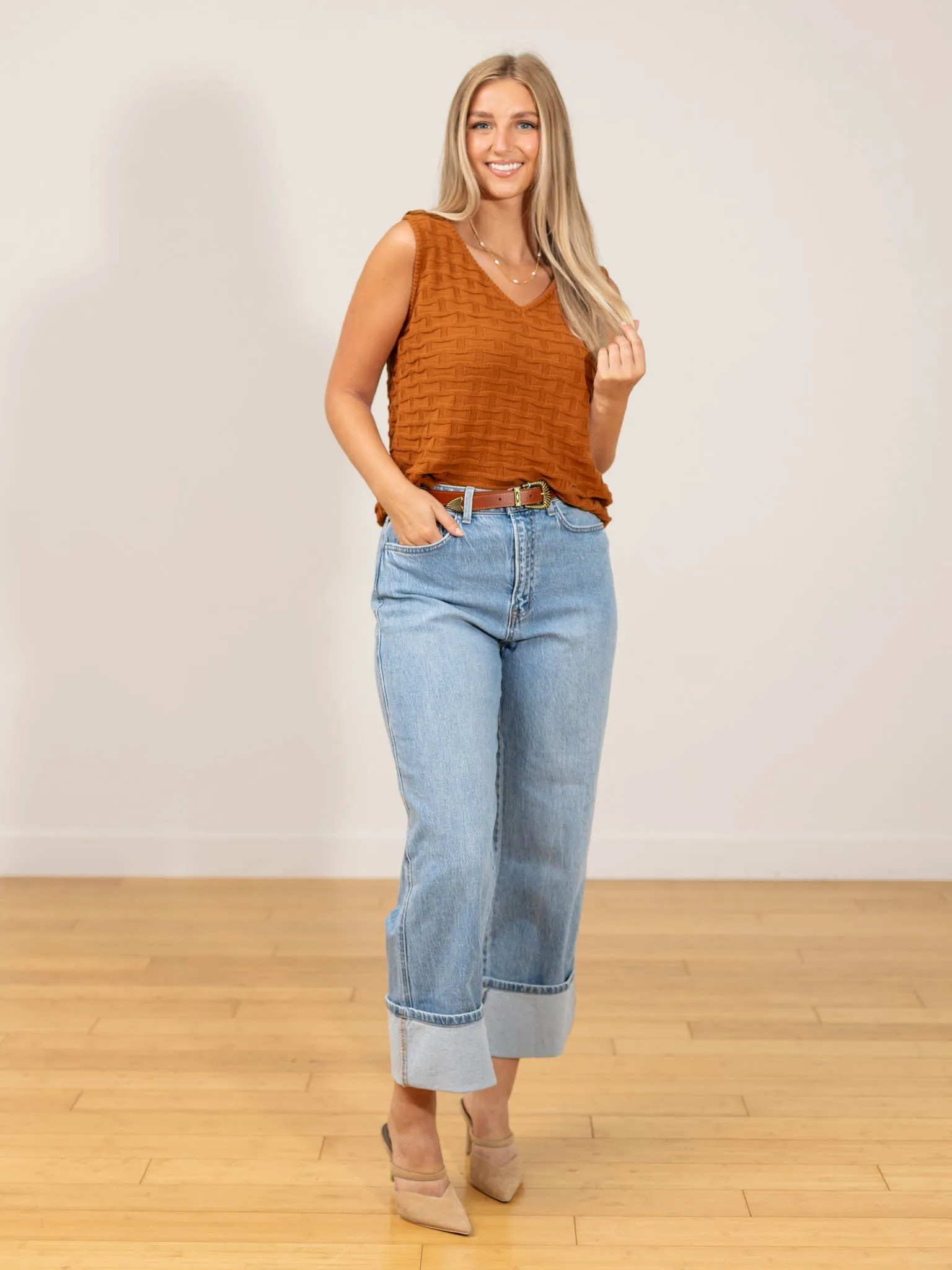 Textured Sweater Tank