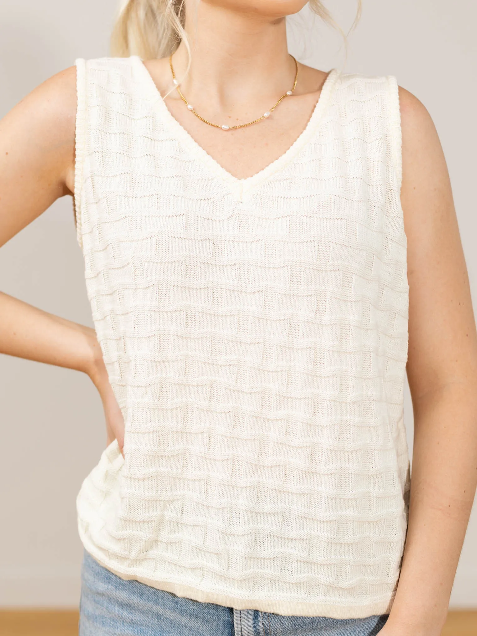 Textured Sweater Tank