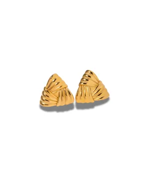 Textured Triangle Earrings