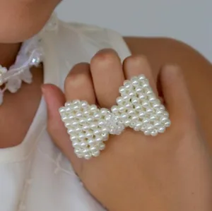 The Alice Bow Pearl Girls Designer Ring