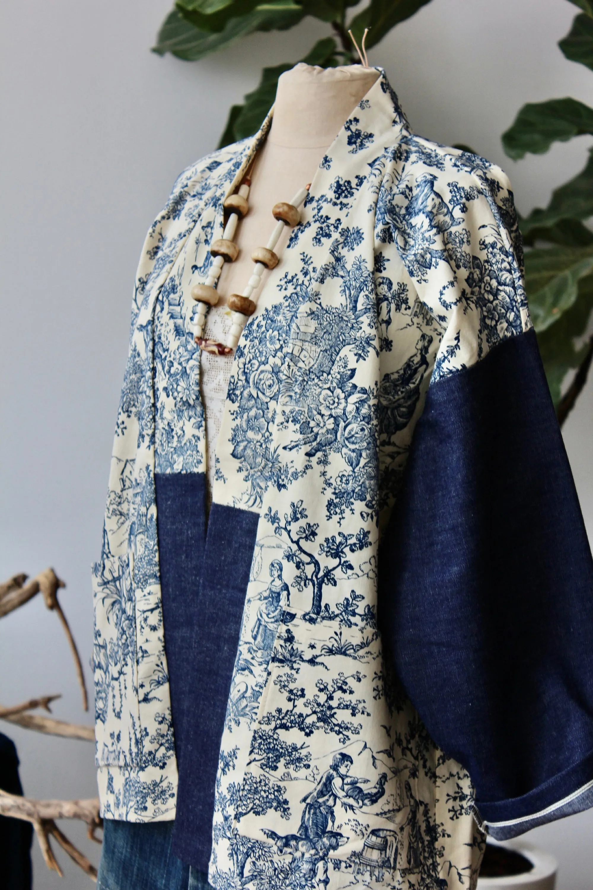 The Highlands Foundry Toile   Denim Haori Jacket THF28