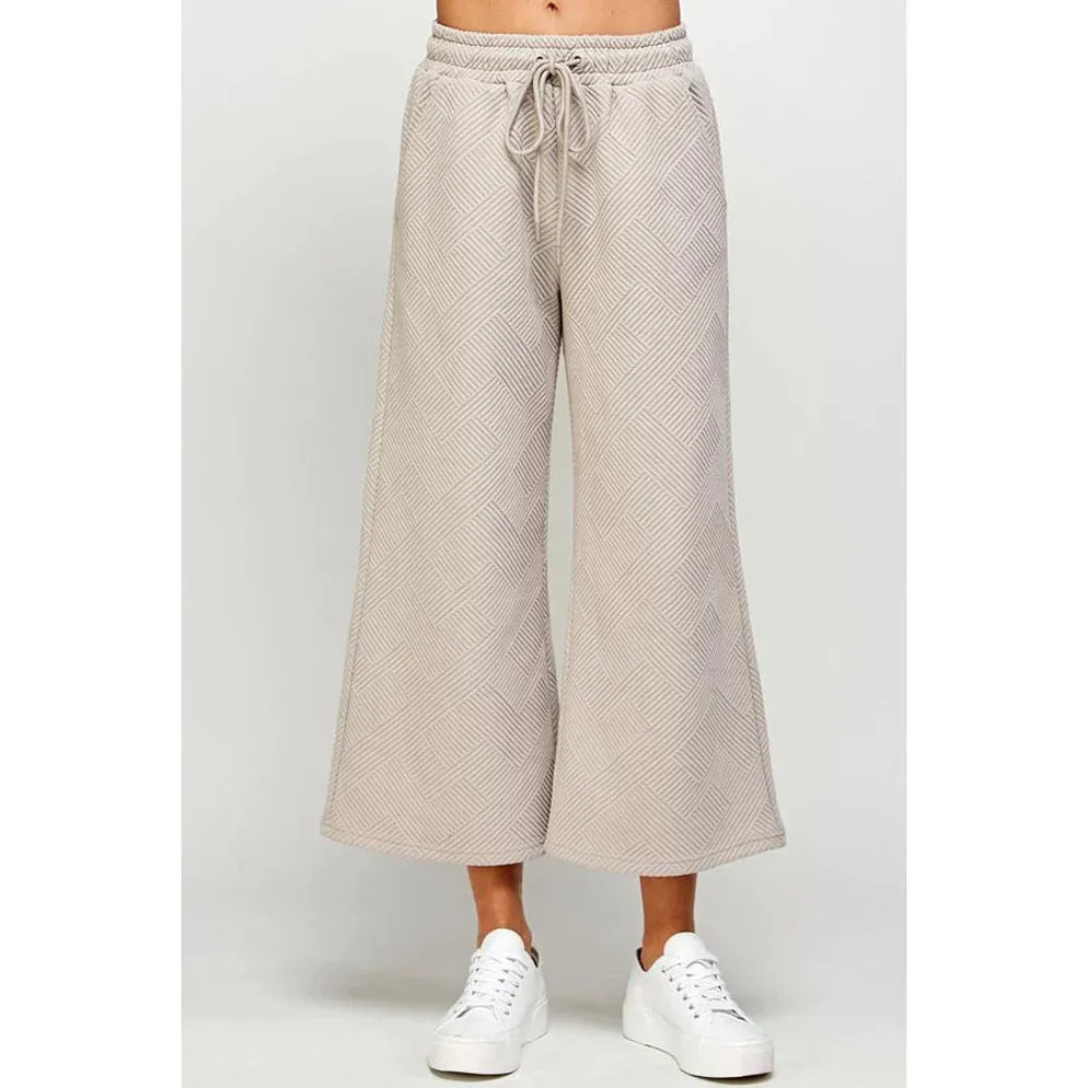 The One And Only Textured Cropped Wide Leg  Pants-Multiple Colors Available