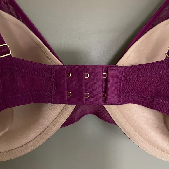 ThirdLove Feather Lace Bra Berry Crush Size 34F Purple Underwire Comfortable