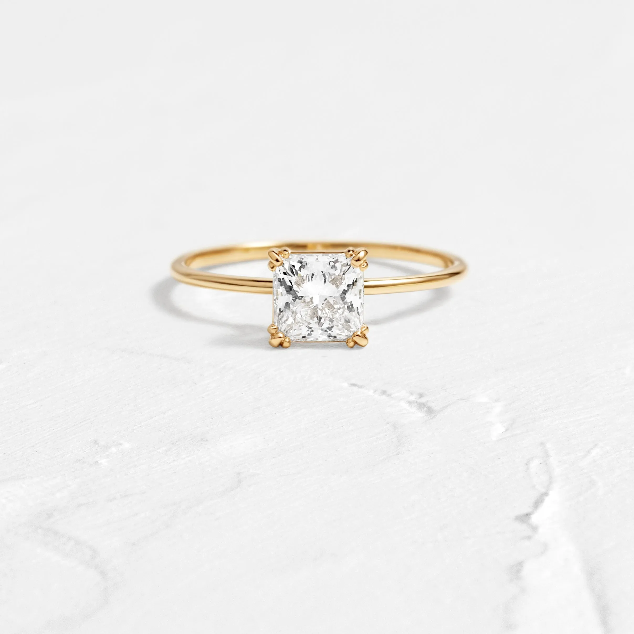 Threaded Ring, Princess Cut