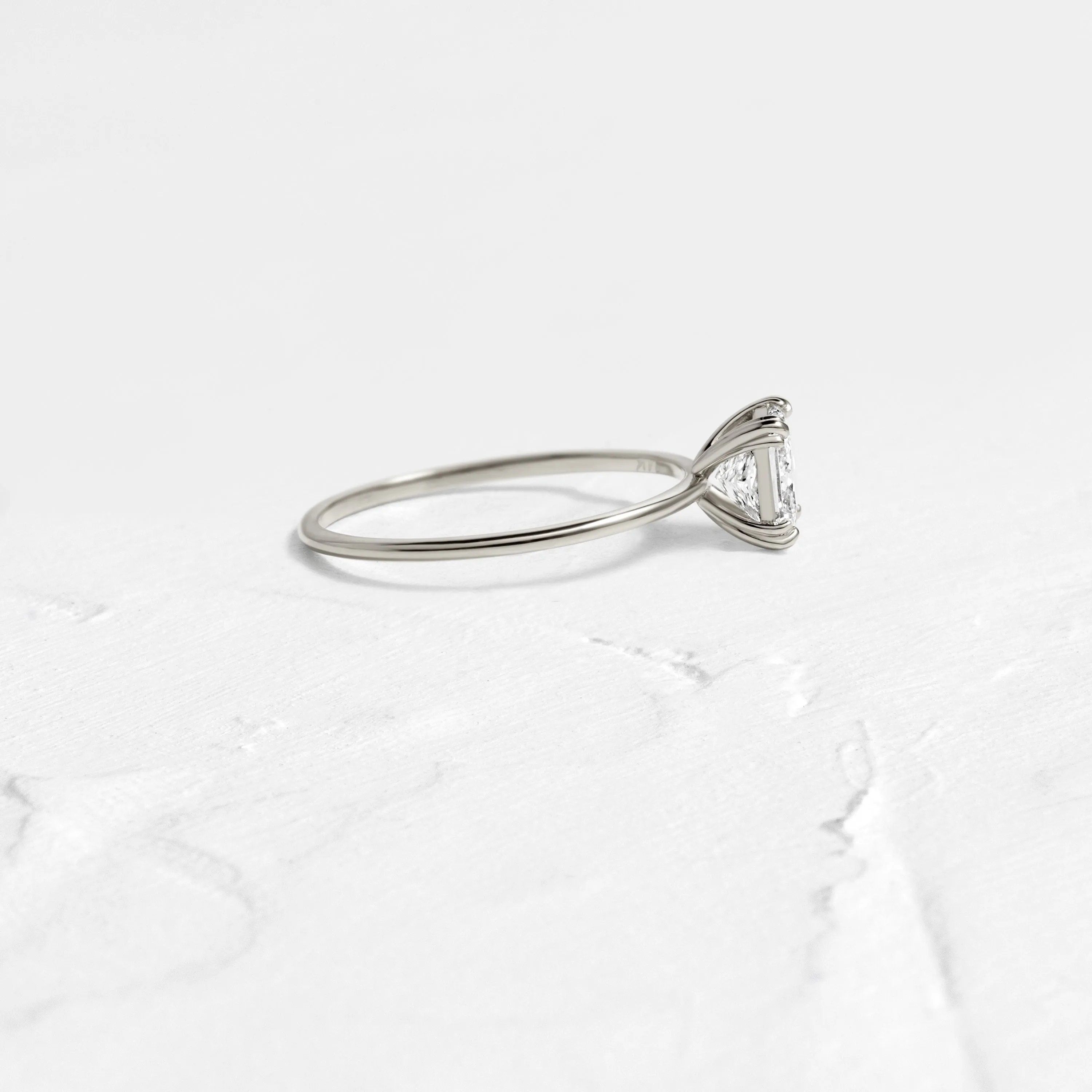Threaded Ring, Princess Cut