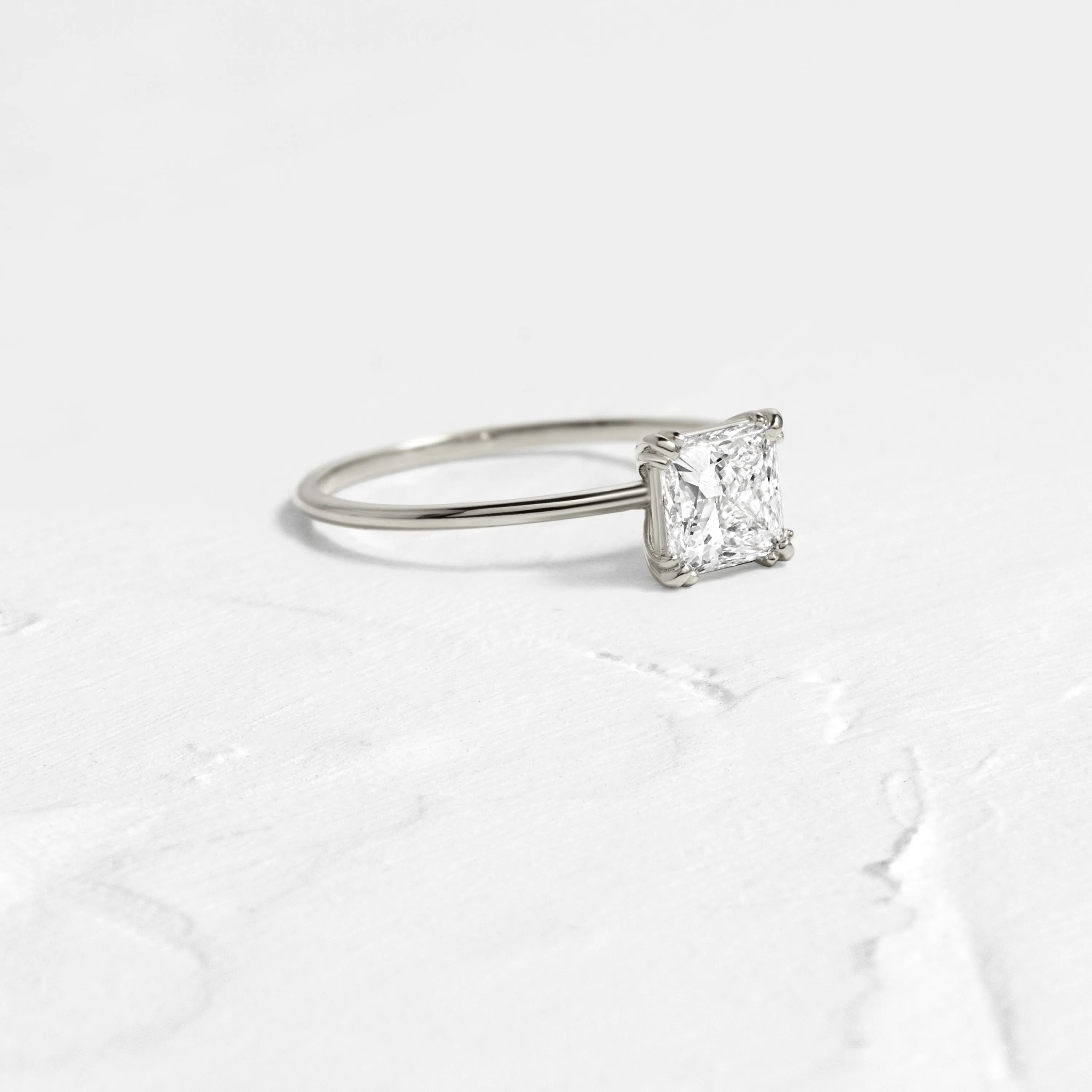 Threaded Ring, Princess Cut