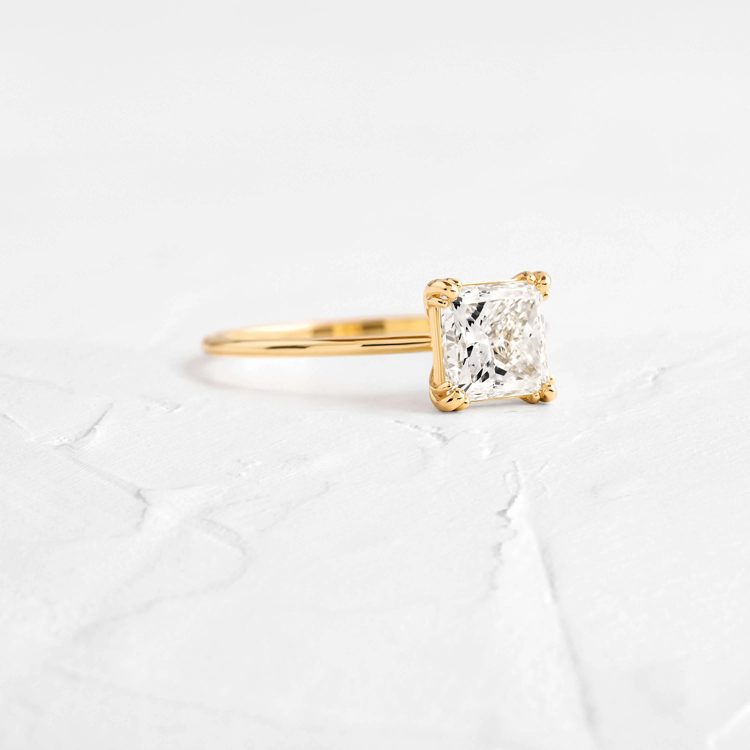 Threaded Ring, Princess Cut