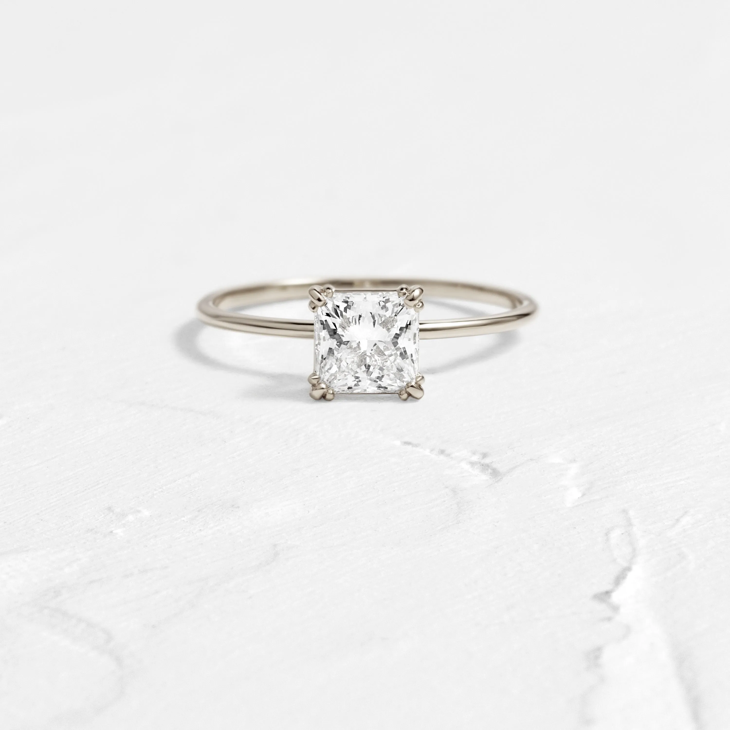 Threaded Ring, Princess Cut