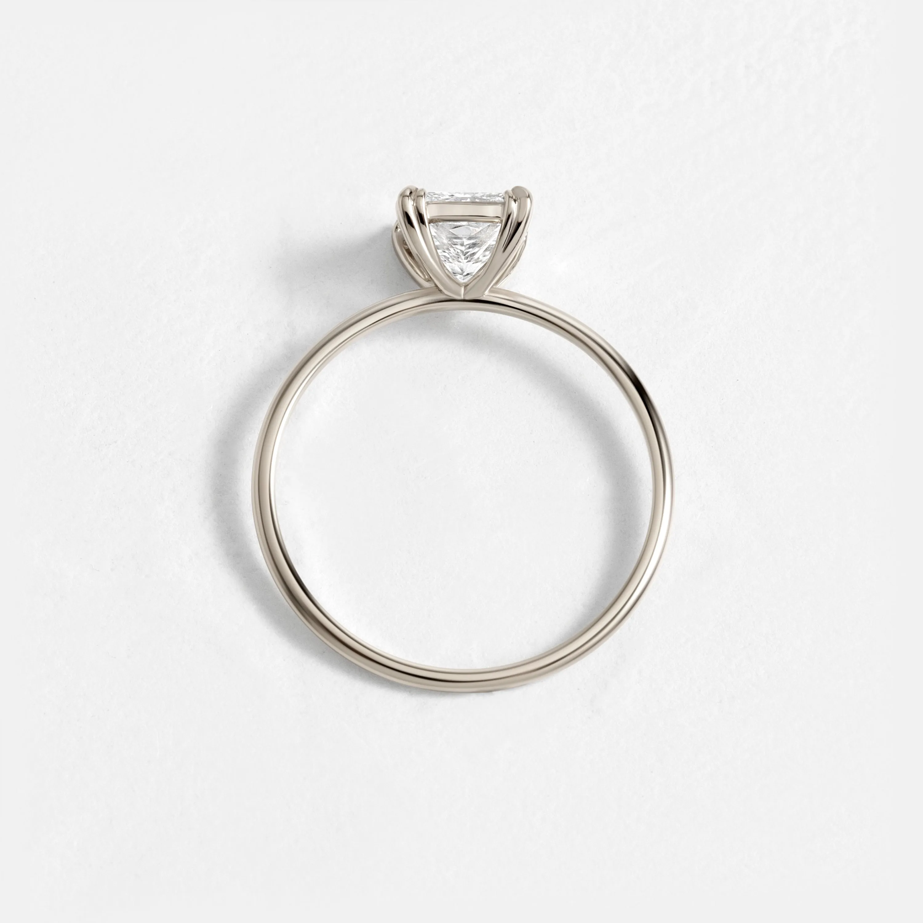 Threaded Ring, Princess Cut
