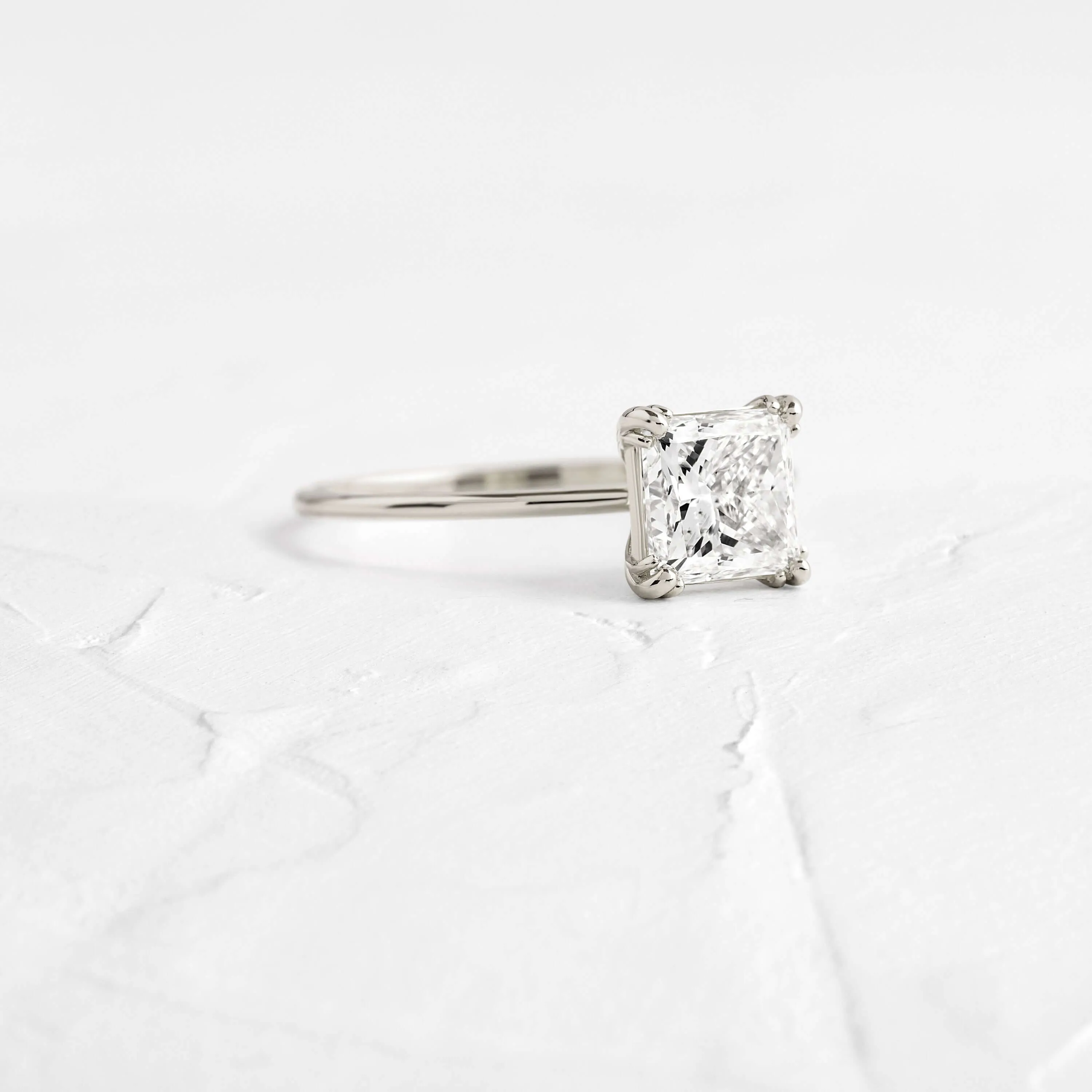 Threaded Ring, Princess Cut
