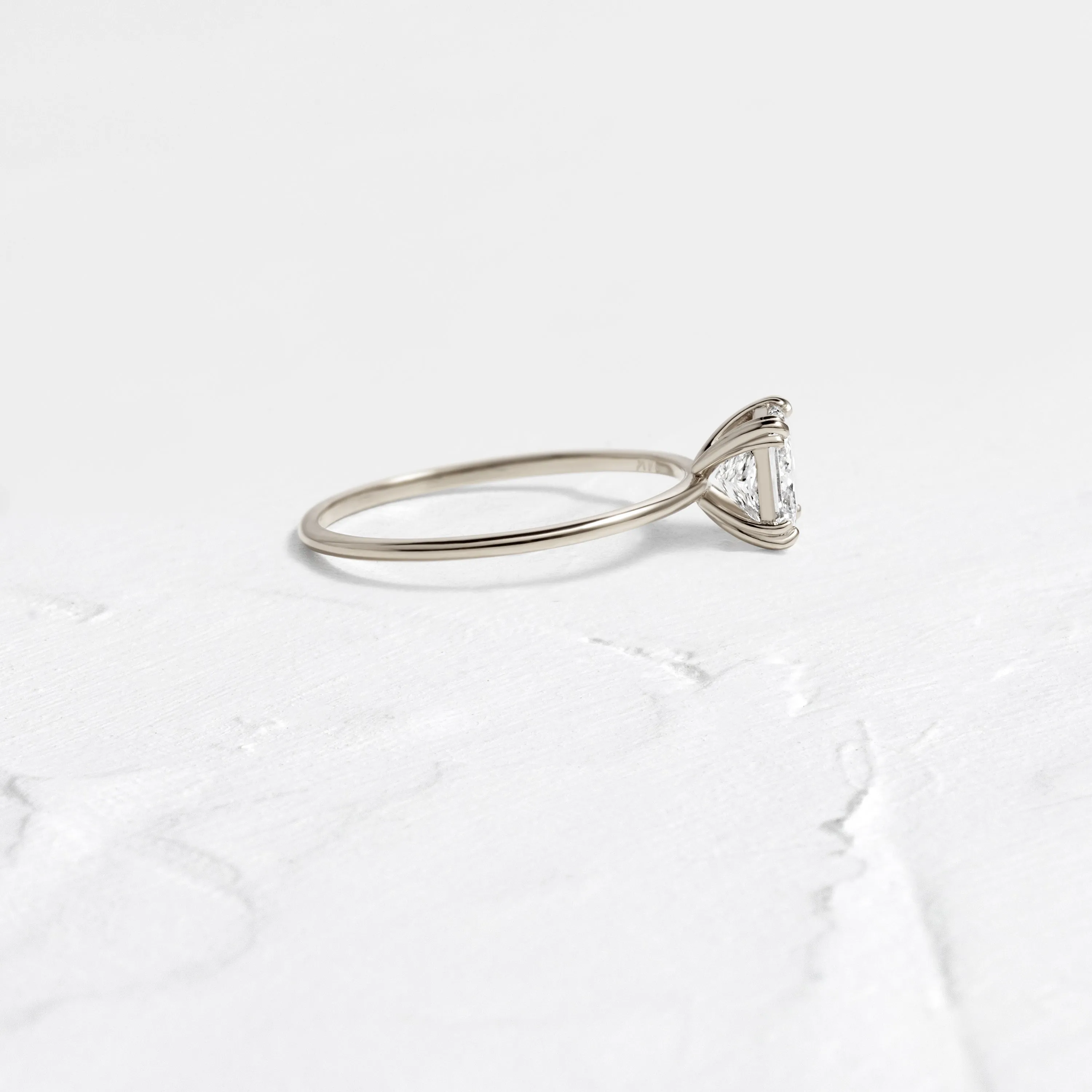 Threaded Ring, Princess Cut