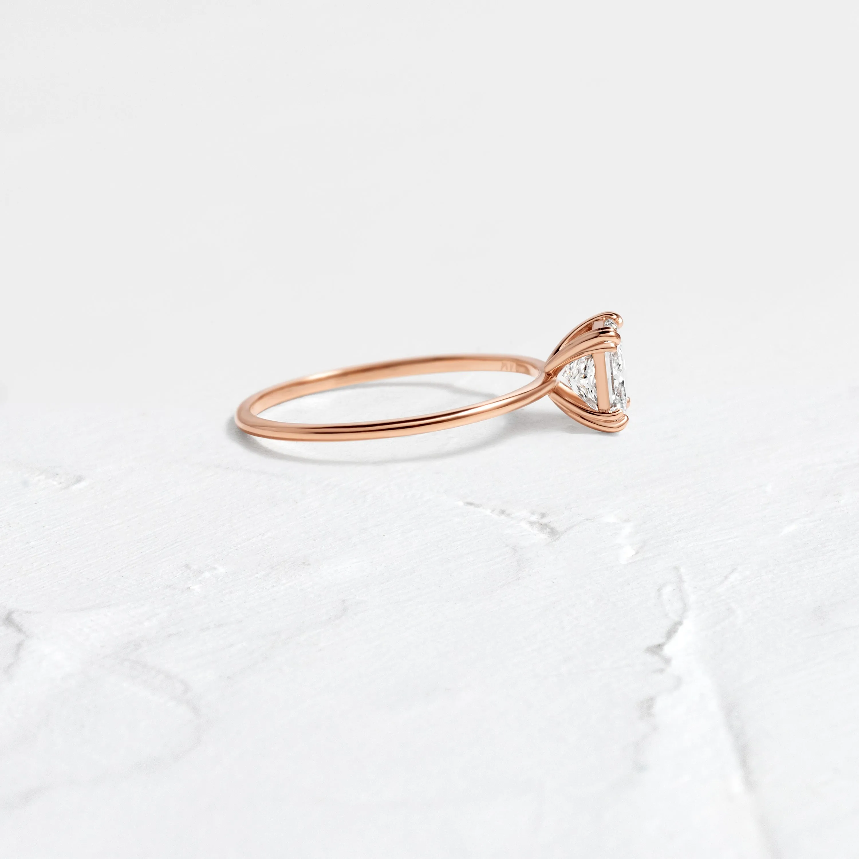 Threaded Ring, Princess Cut
