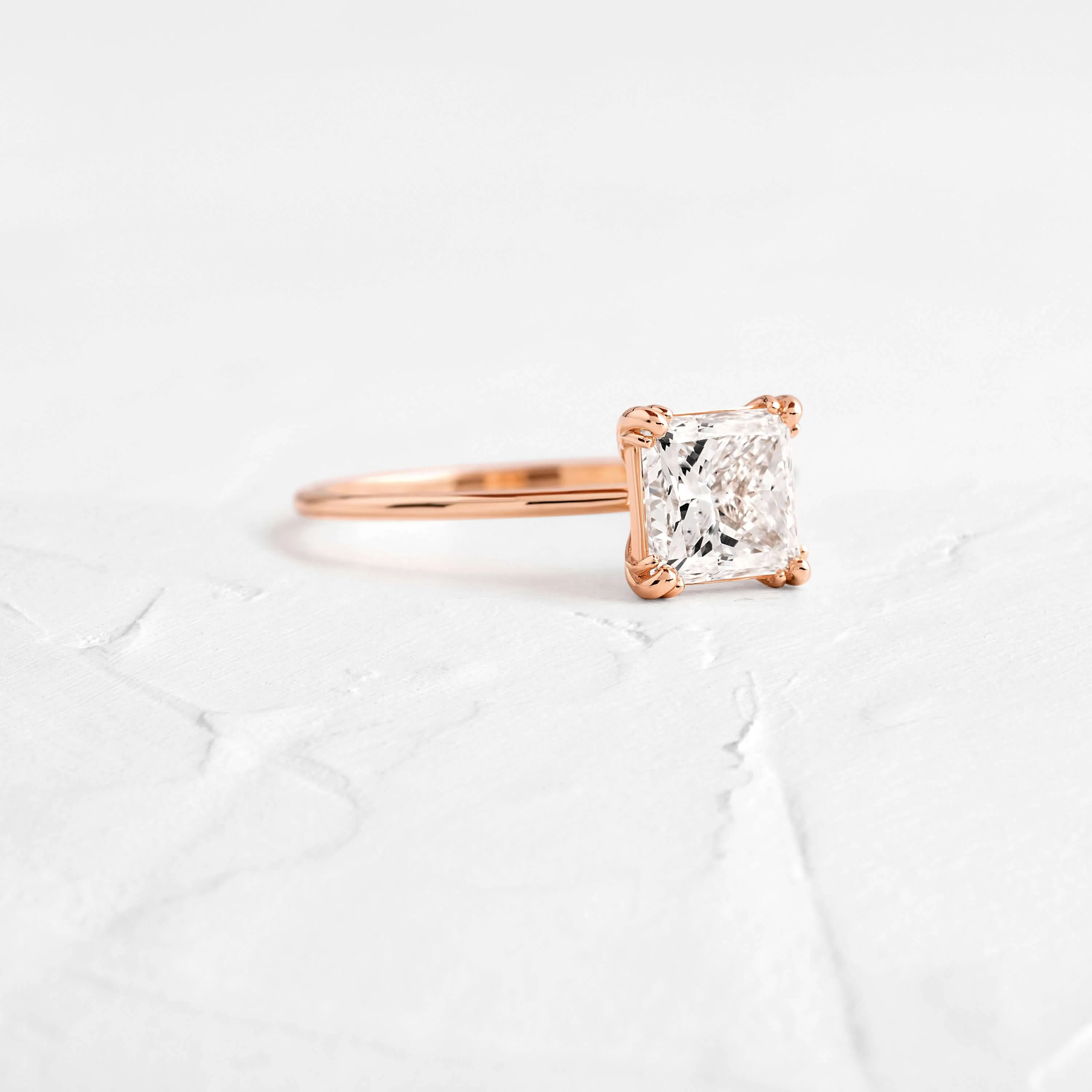 Threaded Ring, Princess Cut