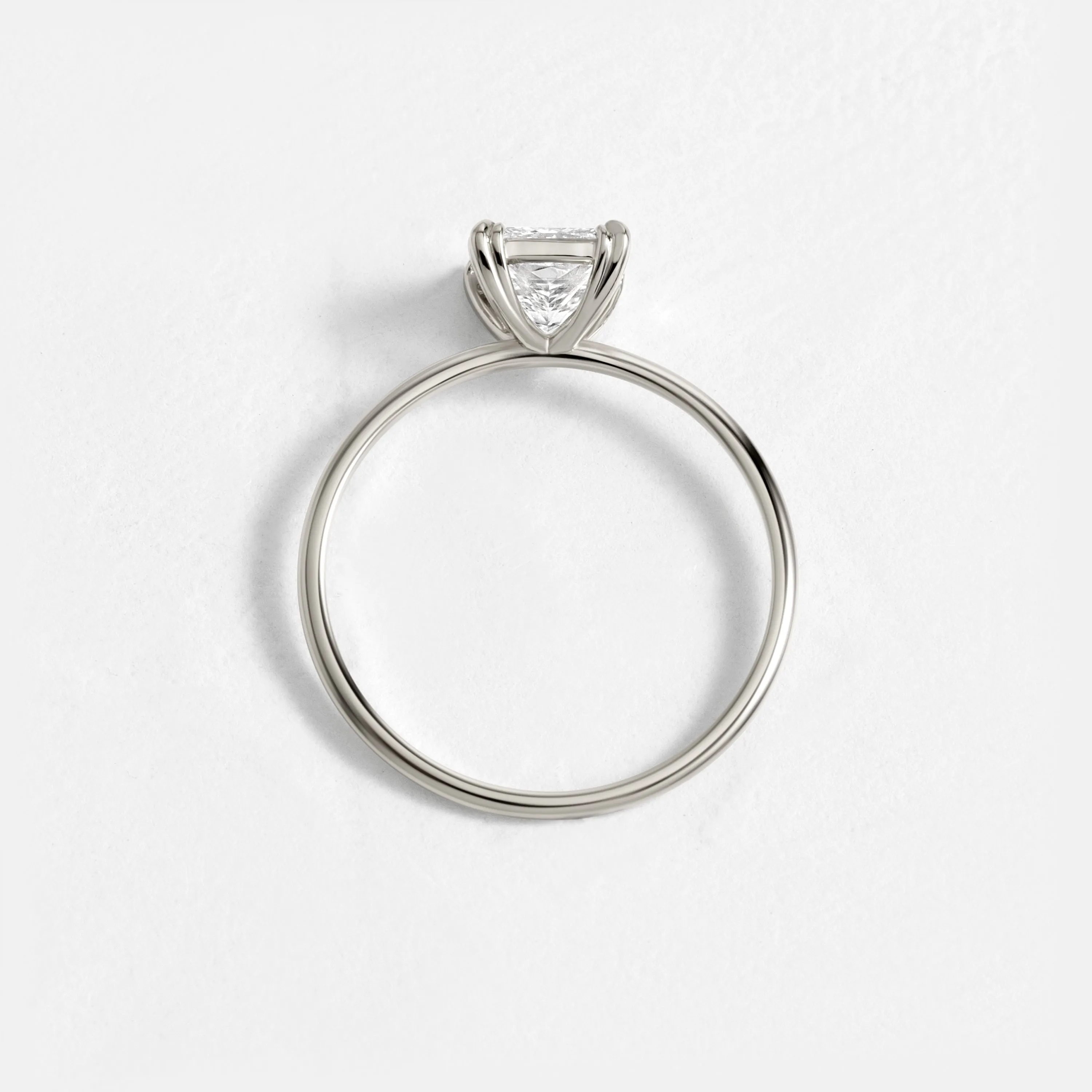 Threaded Ring, Princess Cut
