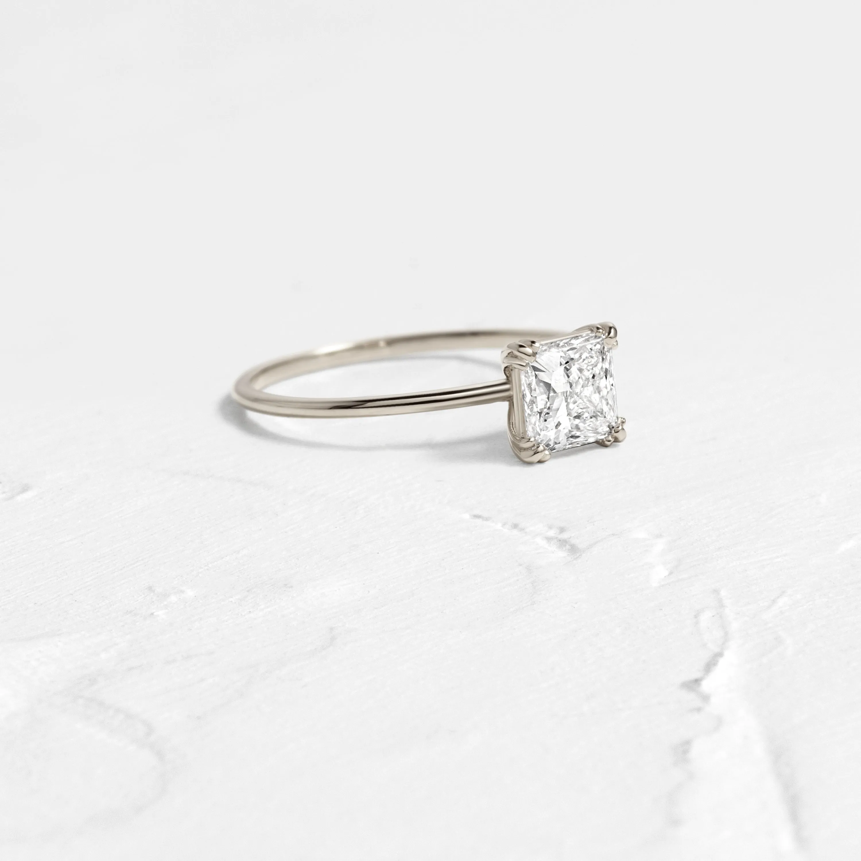 Threaded Ring, Princess Cut