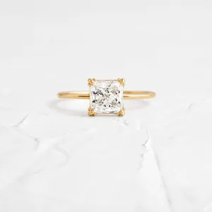 Threaded Ring, Princess Cut