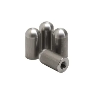 Threaded Steel Radius Bungs 3/8-16 Thread 1.5" Long - 4 Pack