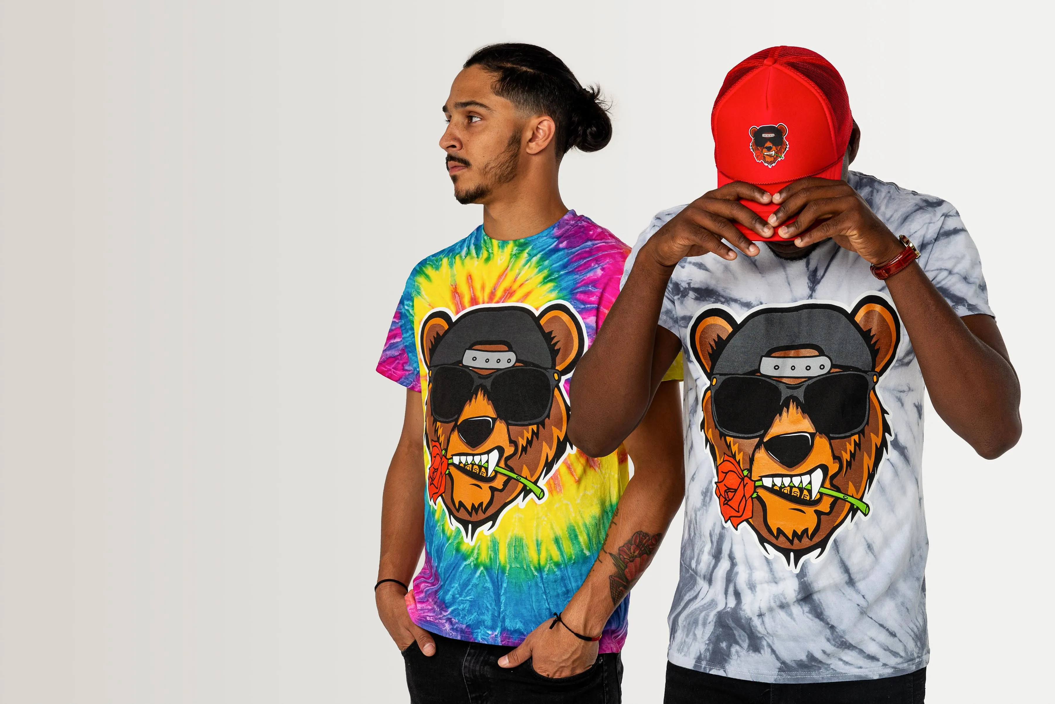 Tie Dye Rose Bear Tee