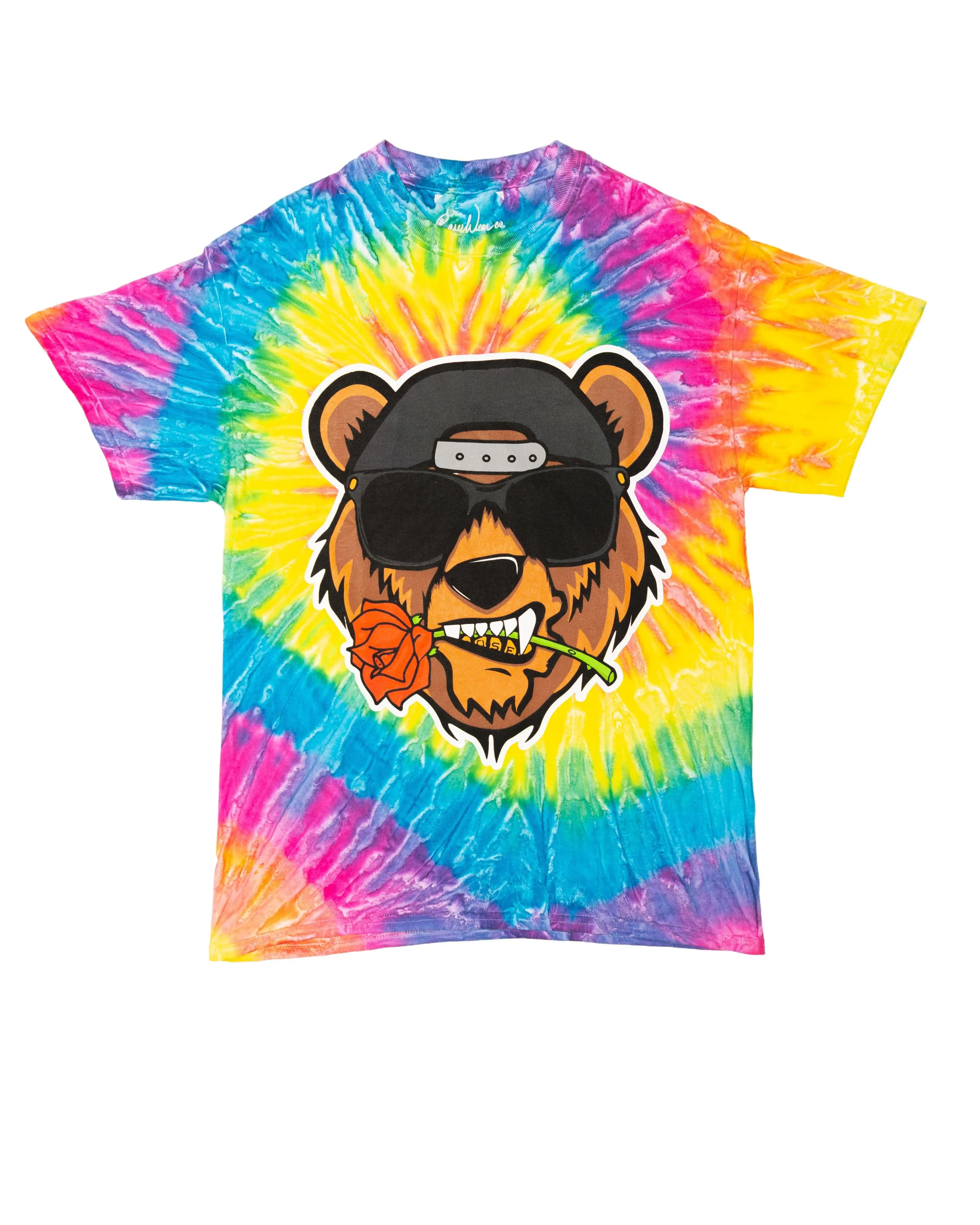 Tie Dye Rose Bear Tee