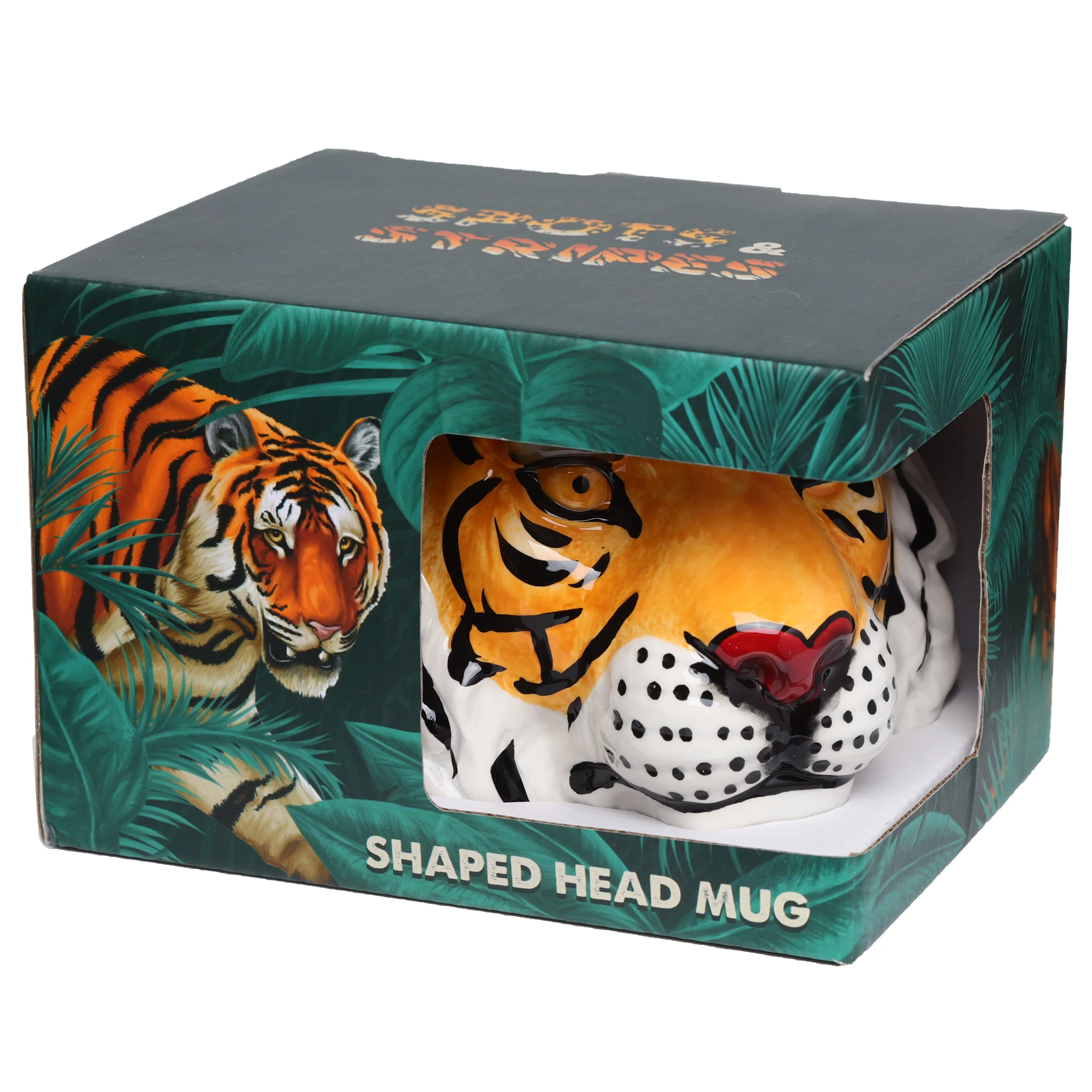 Tiger Head Ceramic Shaped Mug