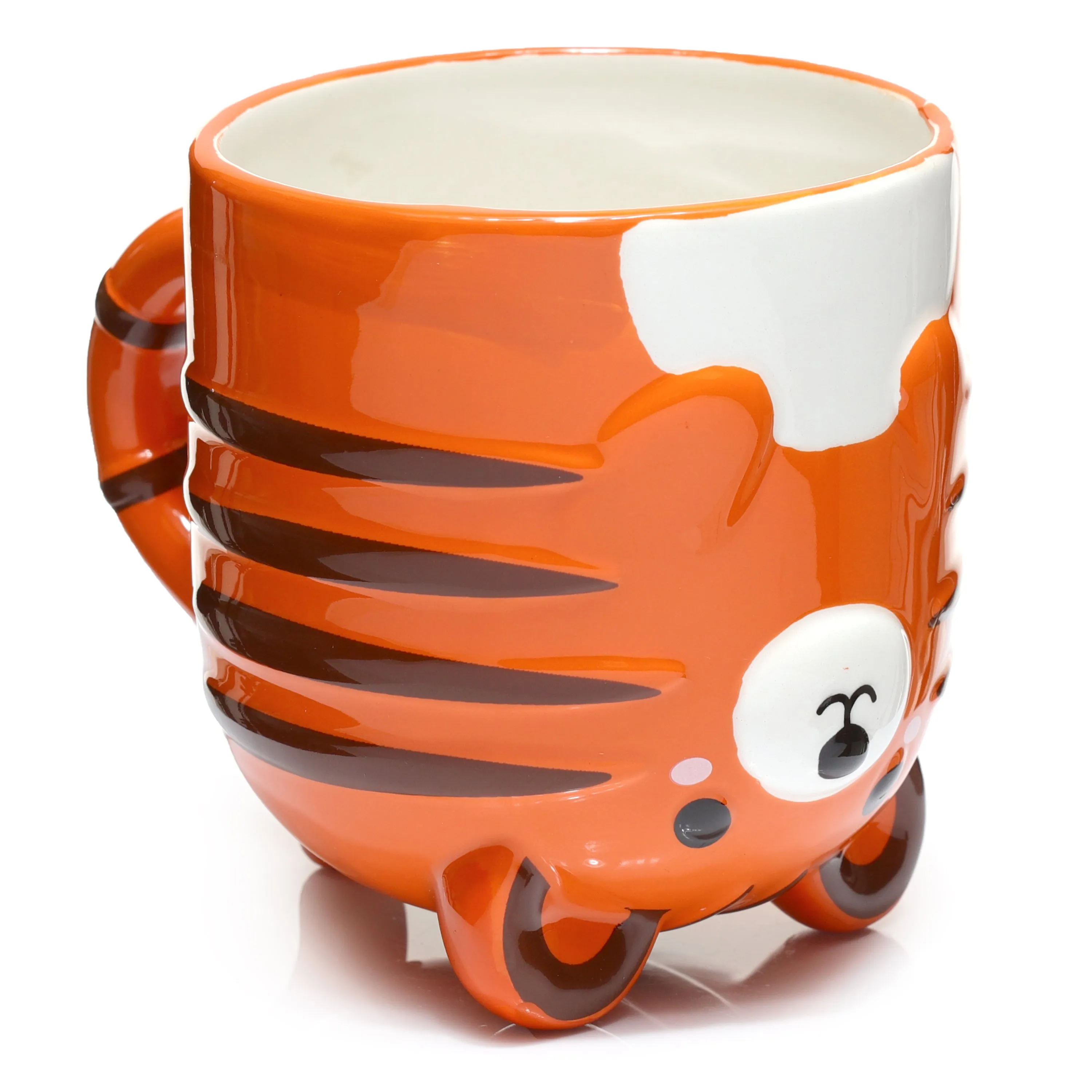 Tiger Upside Down Ceramic Shaped Mug