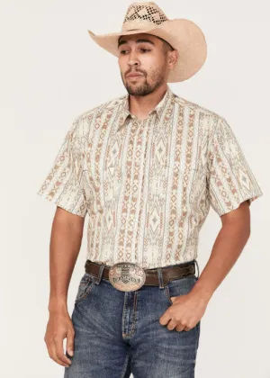 Tin Haul Men's Tribal Wallpaper Short Sleeve Shirt
