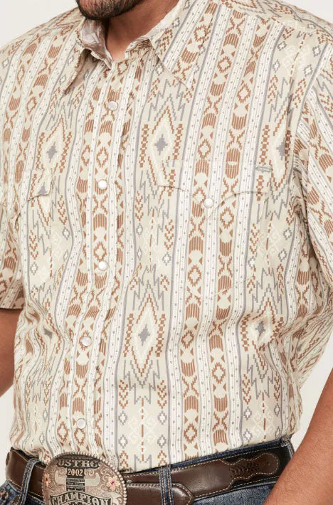 Tin Haul Men's Tribal Wallpaper Short Sleeve Shirt