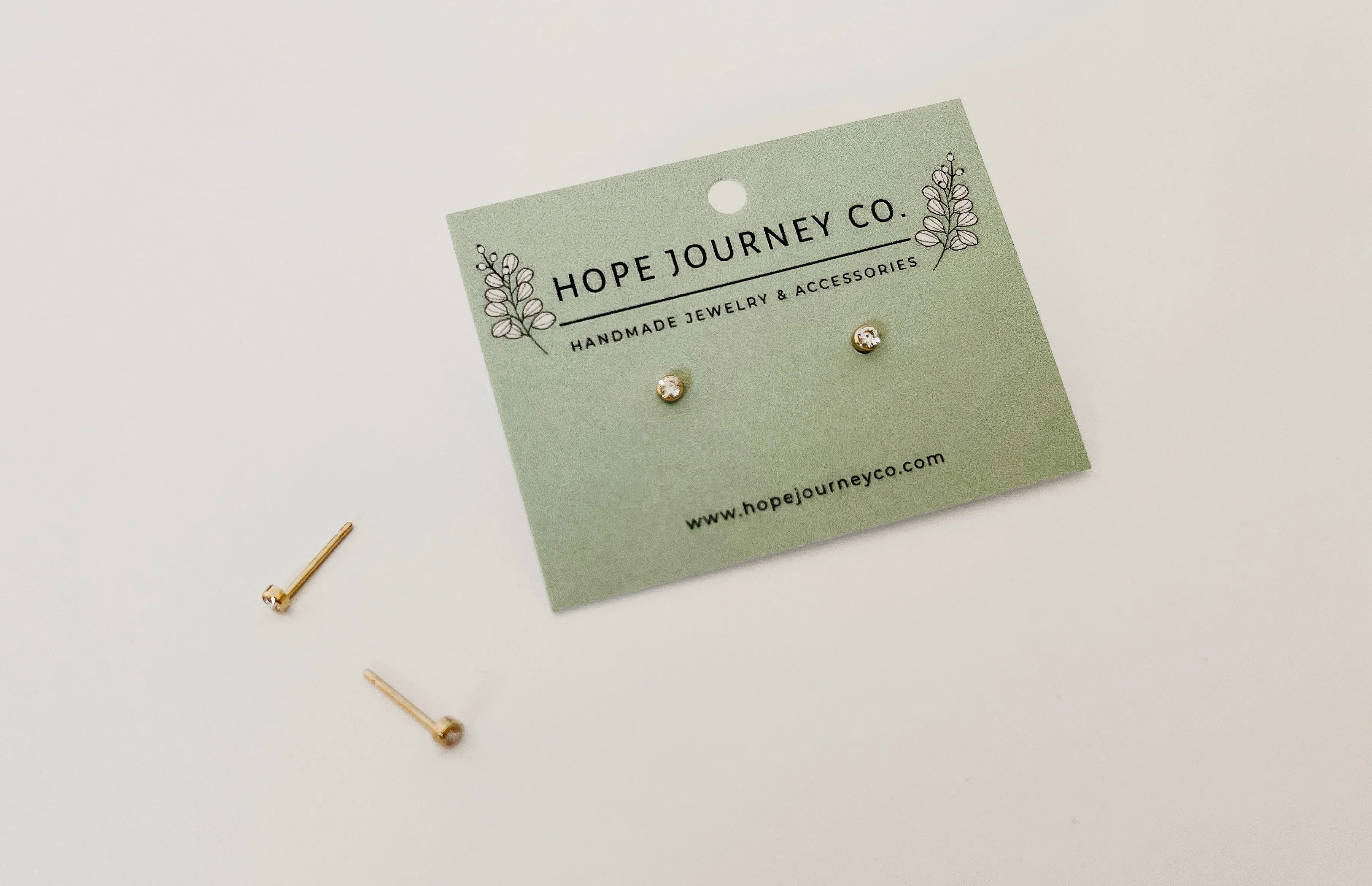 Tiny Diamond Stud Earrings