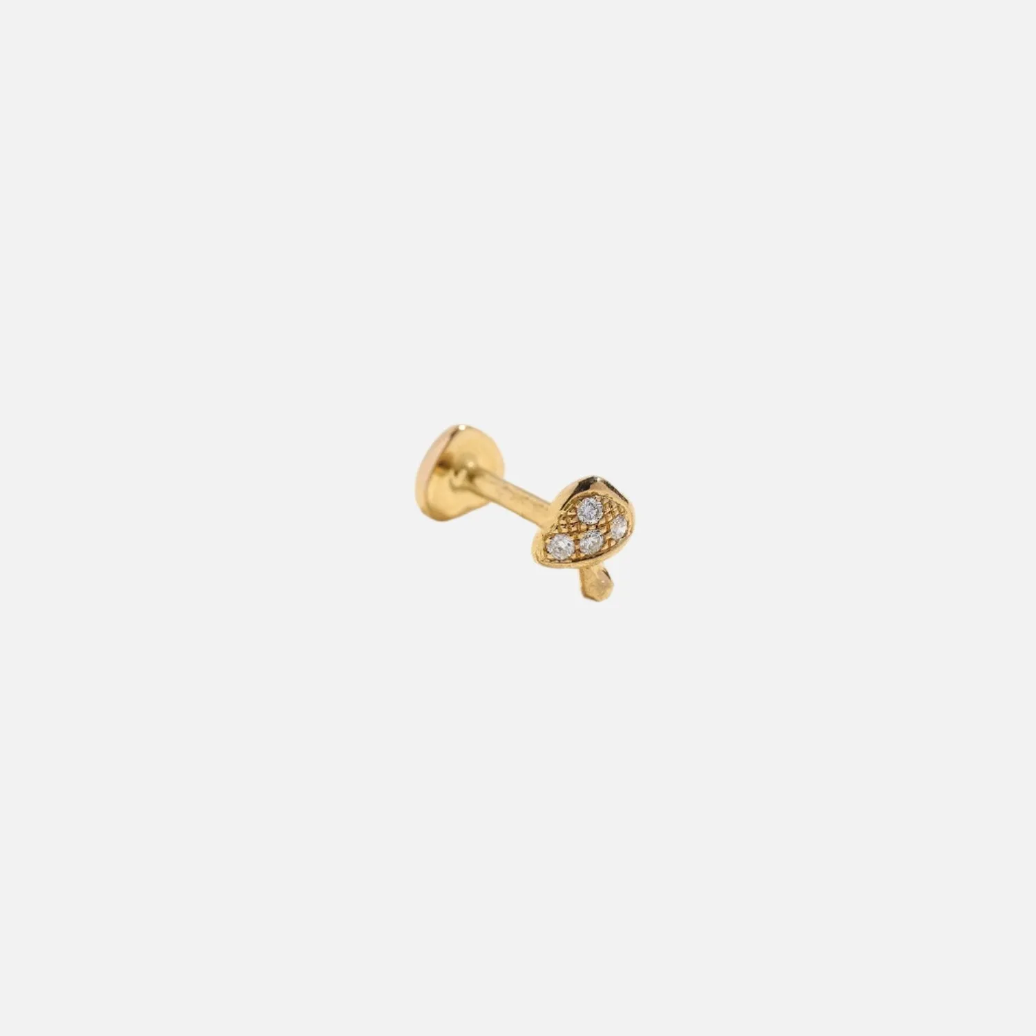 Tiny Pavé Mushroom Stud