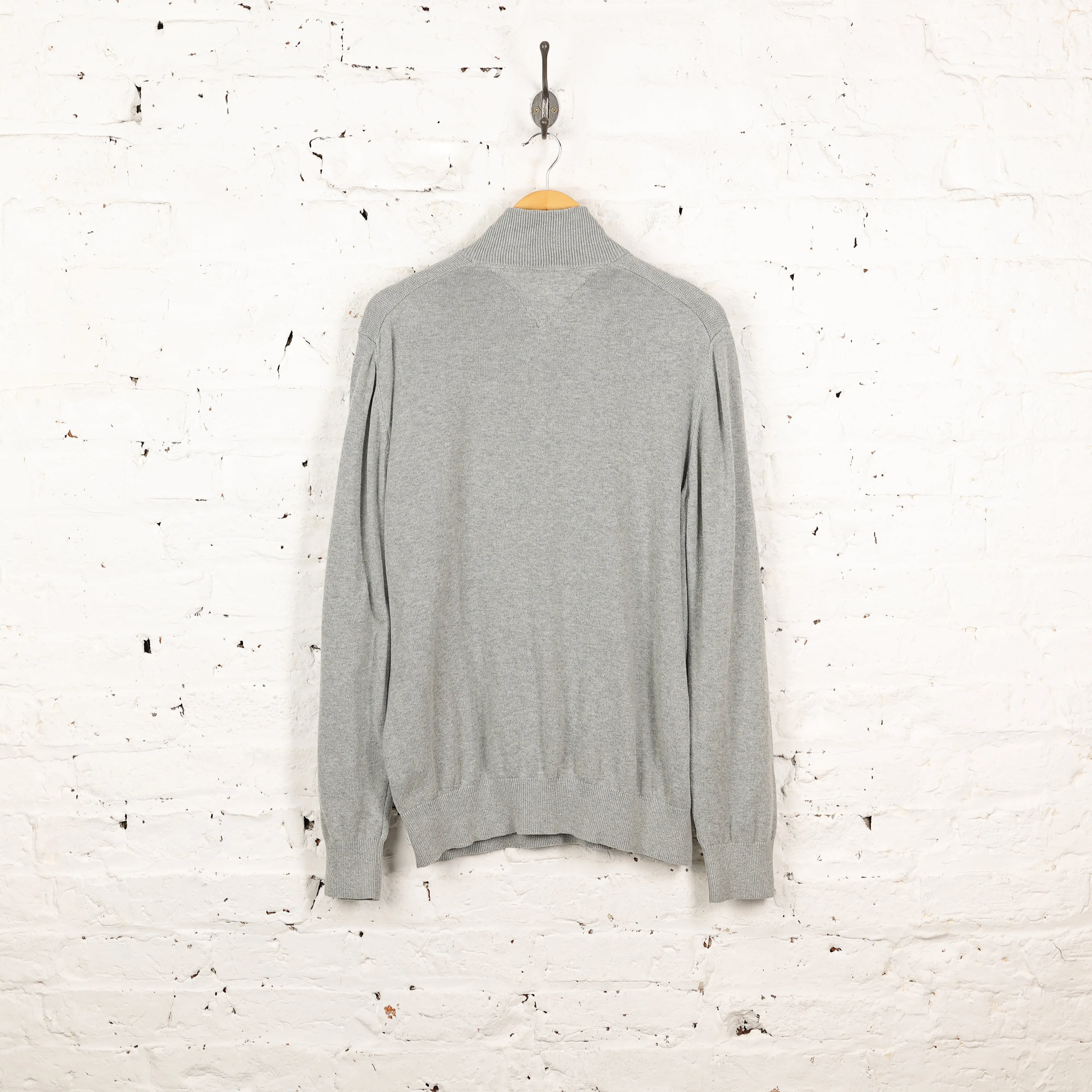 Tommy Hilfiger 1/4 Zip Sweatshirt - Grey - L