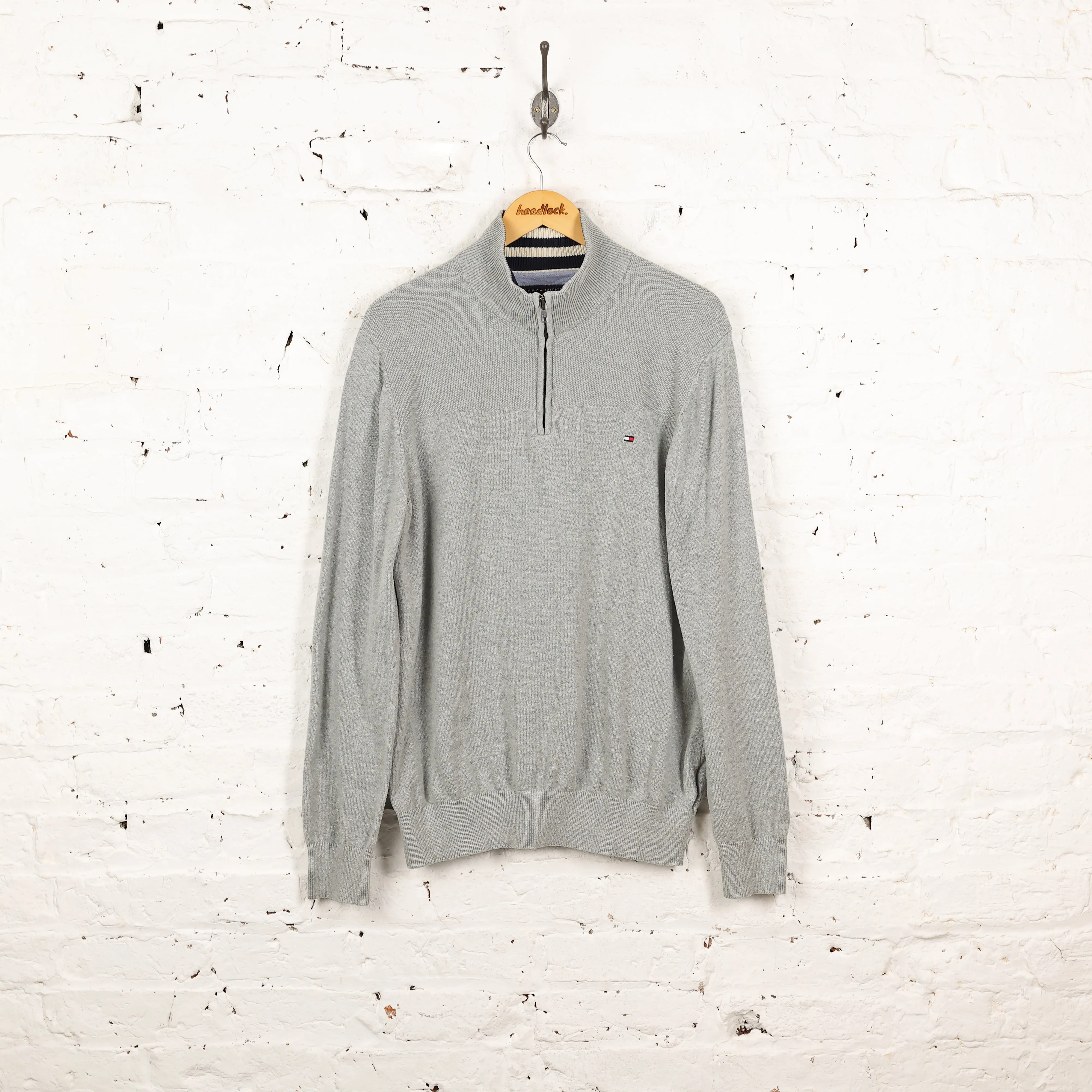 Tommy Hilfiger 1/4 Zip Sweatshirt - Grey - L