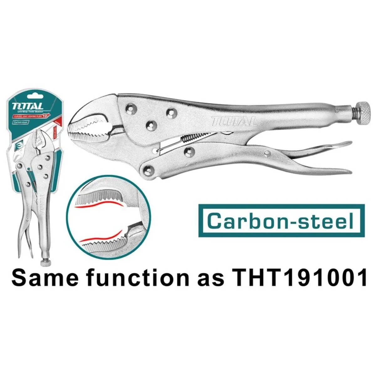 Total Curved Jaw Locking Plier 10'' - THT191003