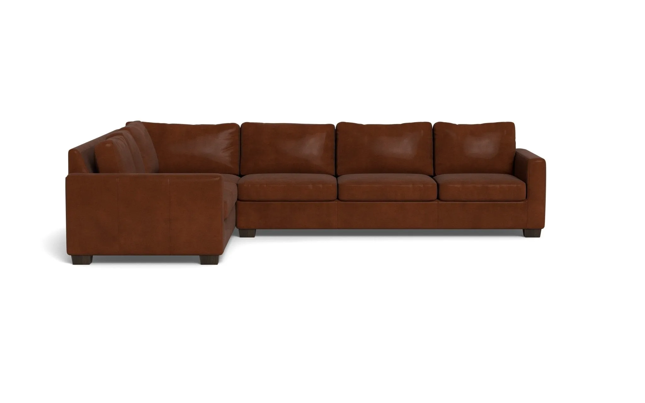 Track 121" Leather Left Corner Sectional