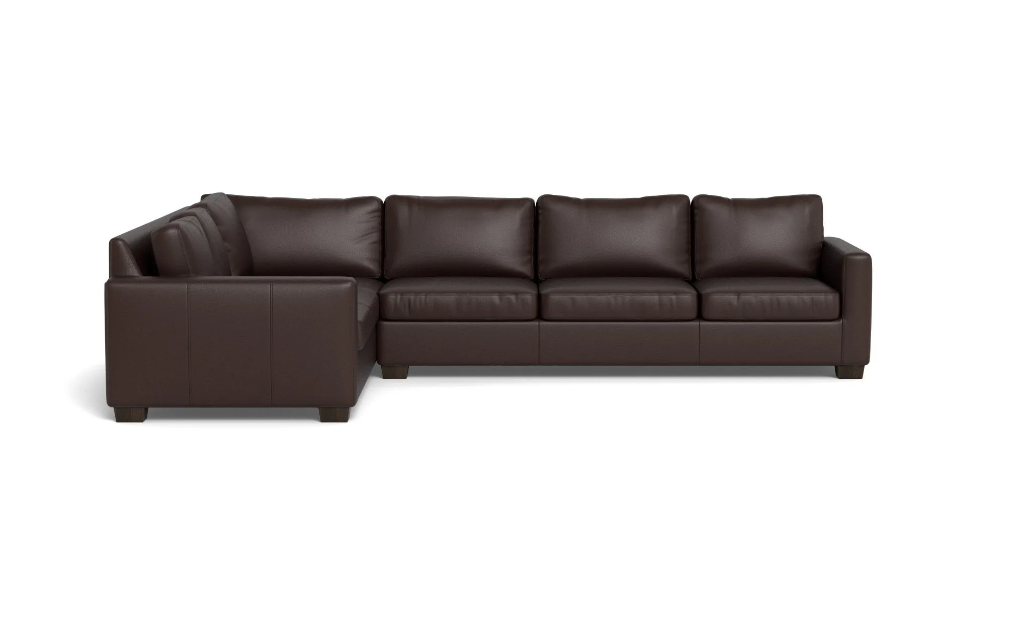 Track 121" Leather Left Corner Sectional