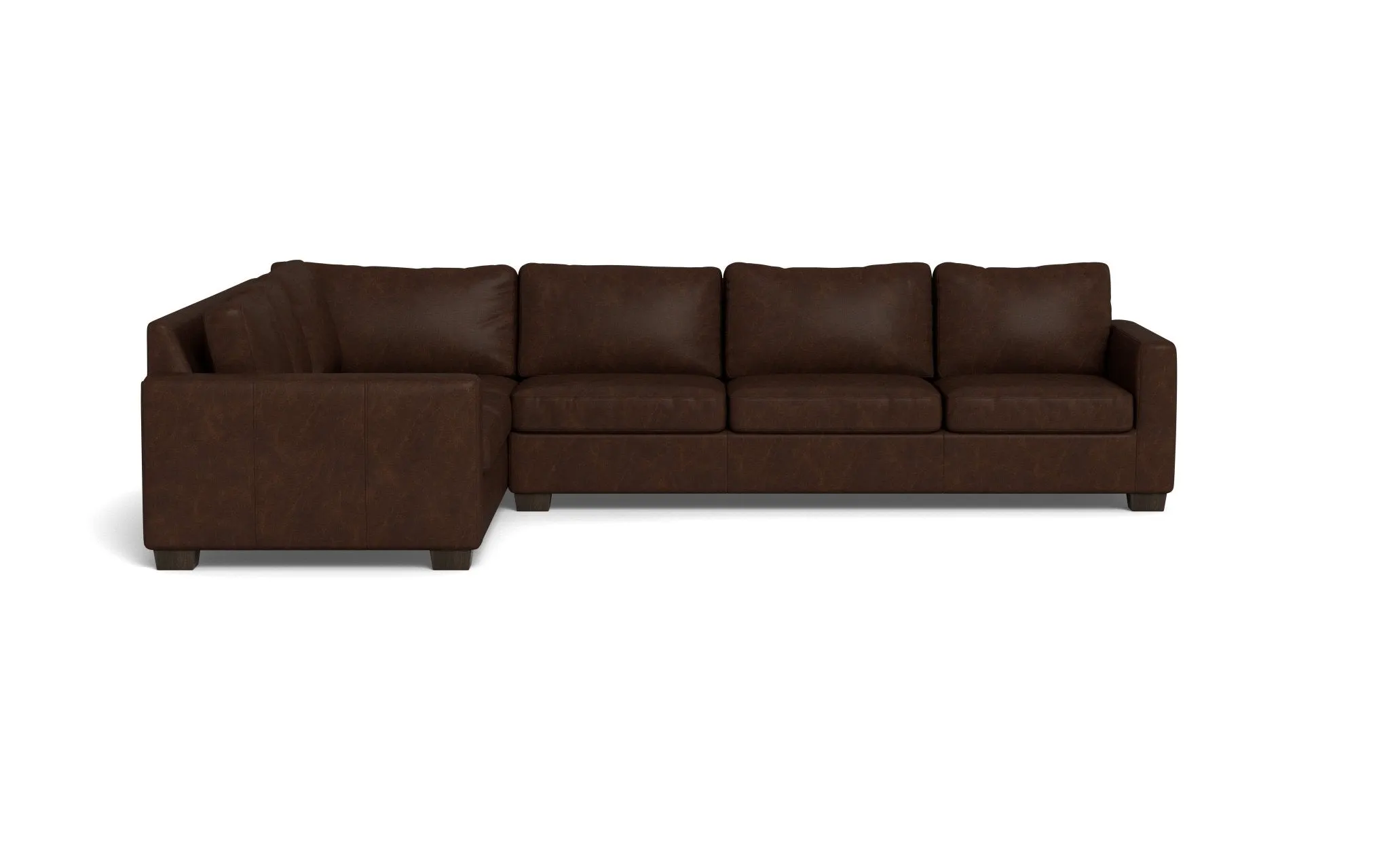Track 121" Leather Left Corner Sectional
