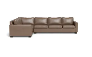 Track 121" Leather Left Corner Sectional