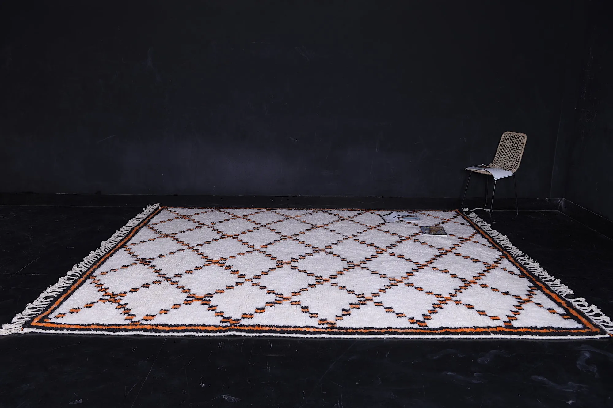 Trellis Moroccan rug - Azilal wool rug - Moroccan area rug