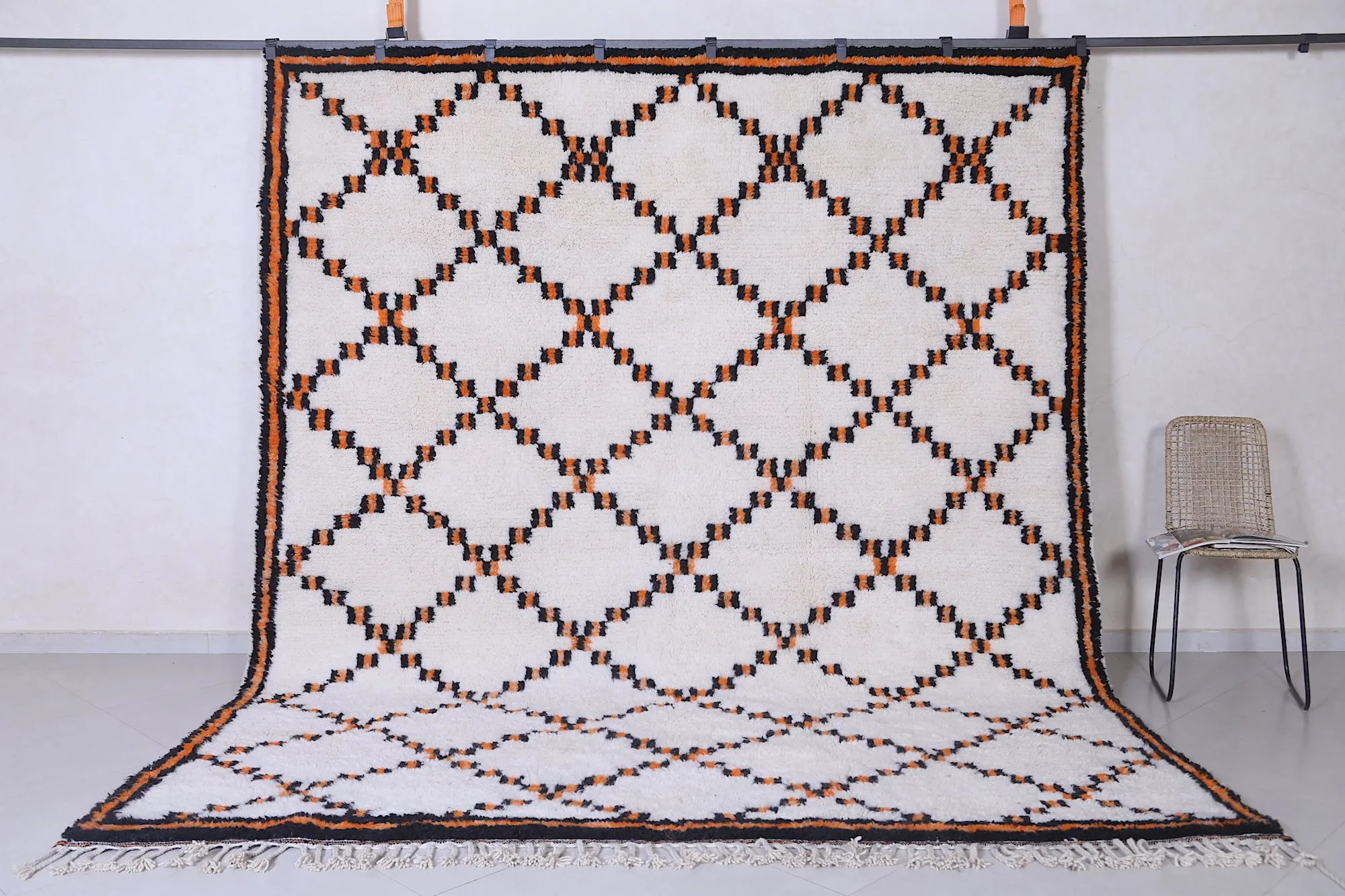 Trellis Moroccan rug - Azilal wool rug - Moroccan area rug
