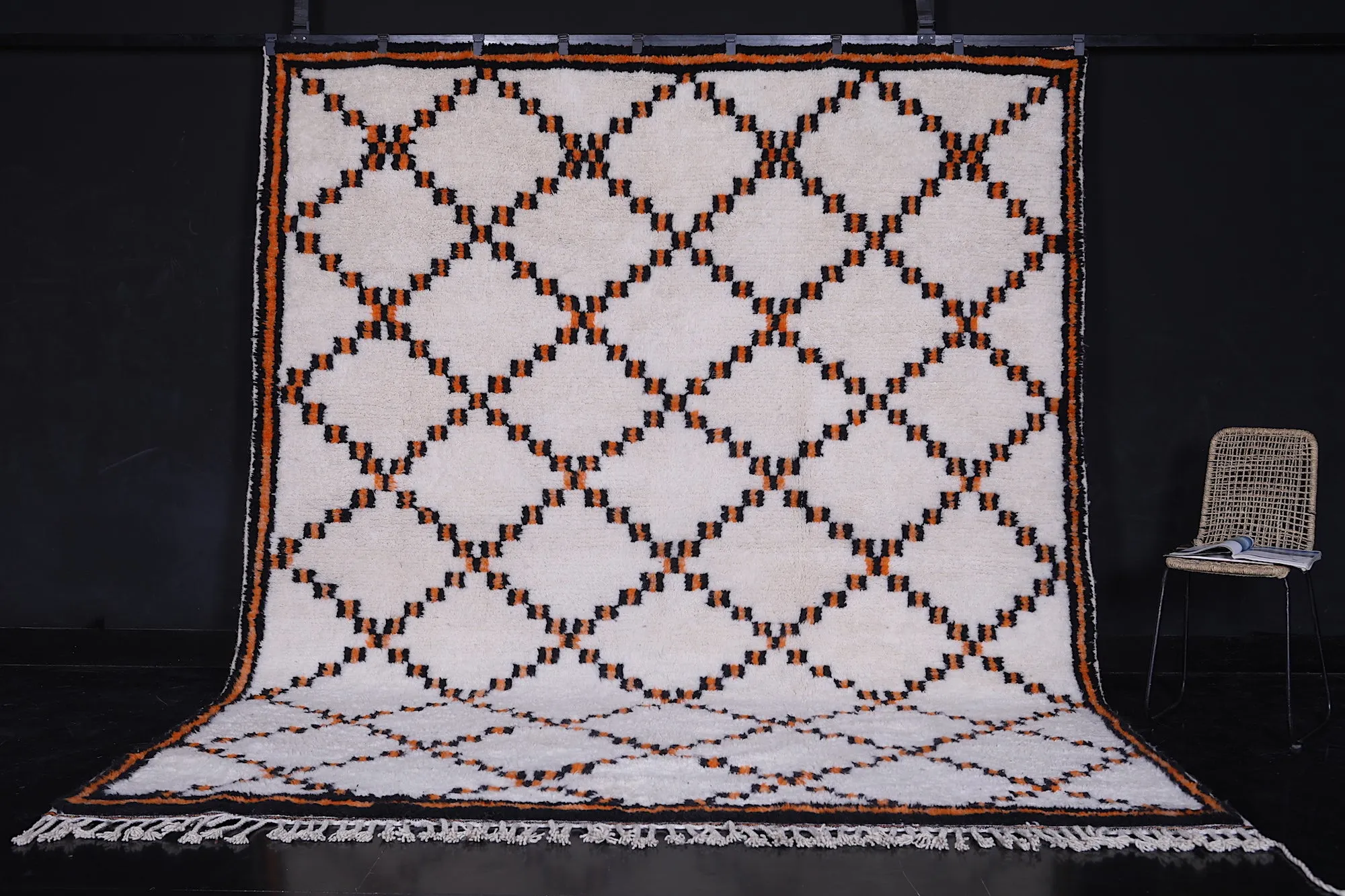 Trellis Moroccan rug - Azilal wool rug - Moroccan area rug