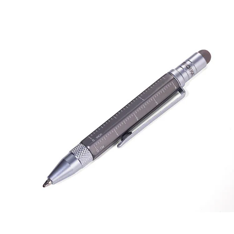 TROIKA Notepad DIN A7 with Multitasking Ballpoint Pen LILIPAD LILIPUT Grey