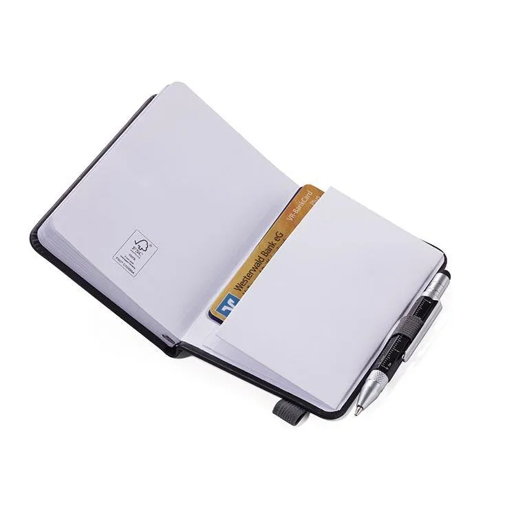 TROIKA Notepad DIN A7 with Multitasking Ballpoint Pen LILIPAD LILIPUT Grey