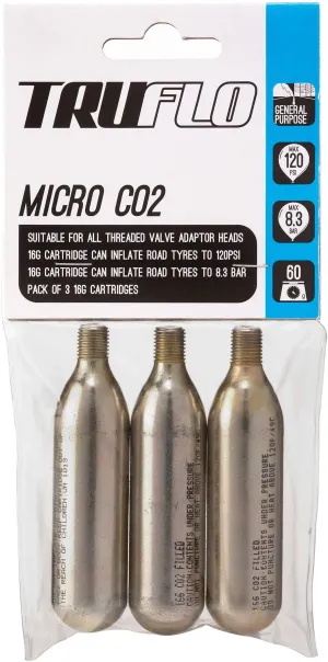 Truflo C02 Pump Refill Pack 3 x 16g