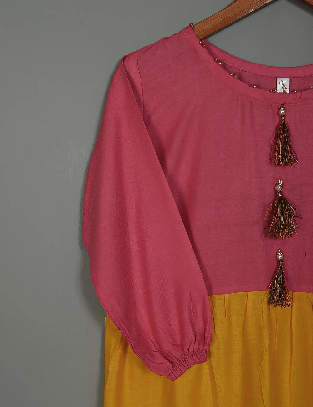 TS-127-Multi - Sweet Cookie - Cotton Stitched Frock