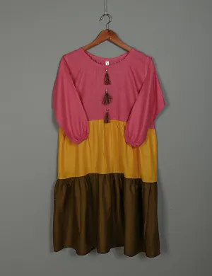 TS-127-Multi - Sweet Cookie - Cotton Stitched Frock