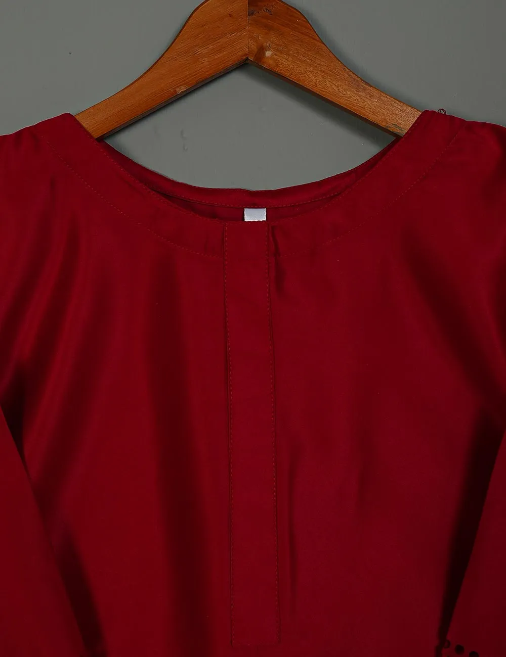 TS-161-Red - Silk Stitched Kurti