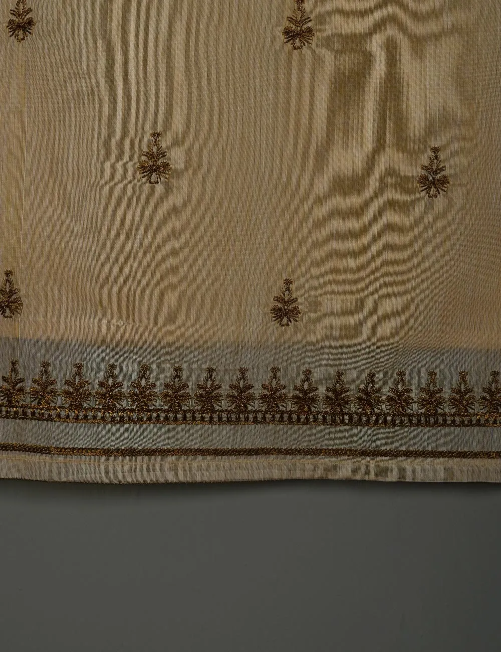 TS-171-Skin - Paper Cotton Embroidered Kurti