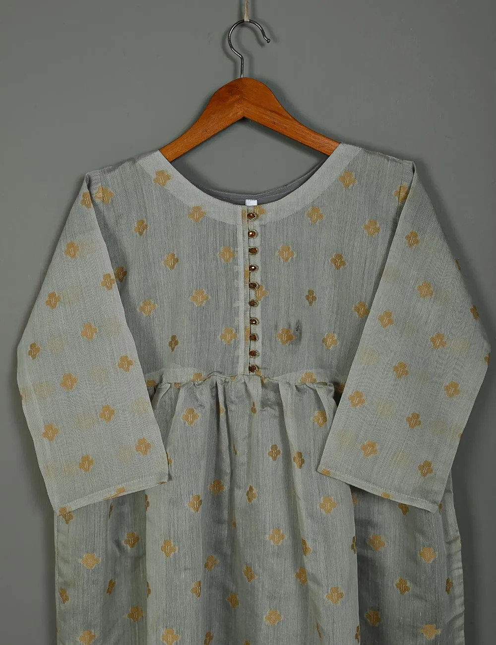 TS-182B-Grey - Paper Cotton Frock