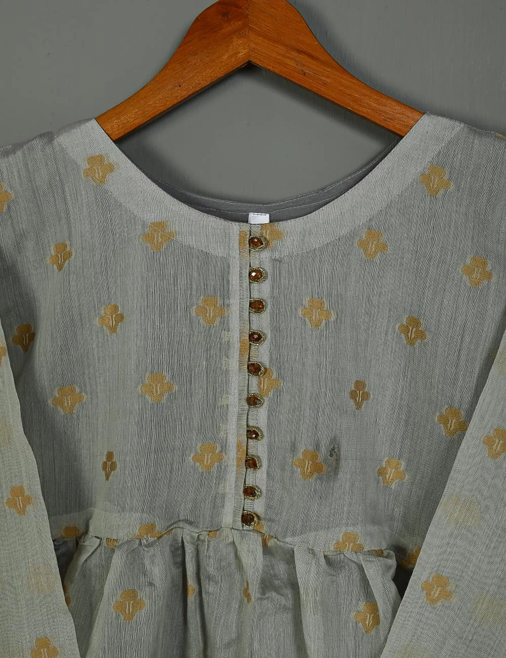 TS-182B-Grey - Paper Cotton Frock