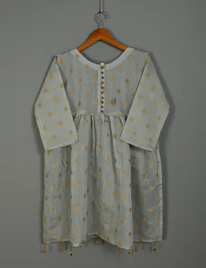 TS-182B-Grey - Paper Cotton Frock
